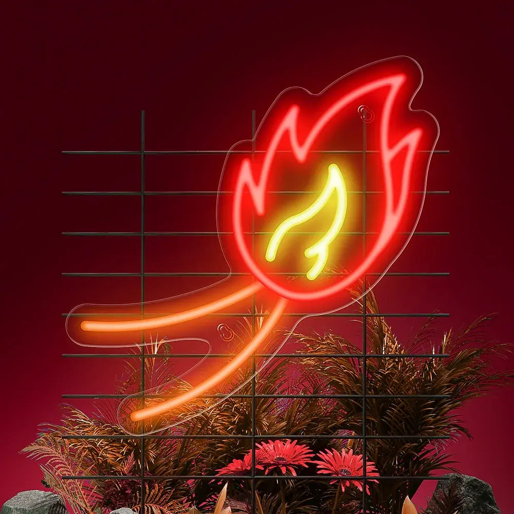 Neon LED Fire Tail Sign