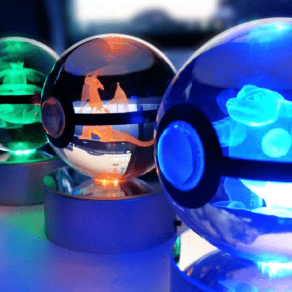 30+ Poke-mon 3D Crystal Ball