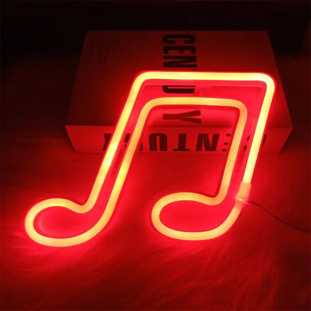 Neon LED Music Note Sign