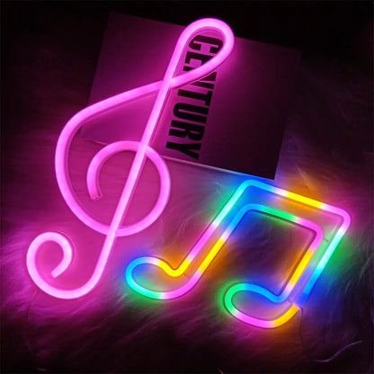 Neon LED Music Note Sign