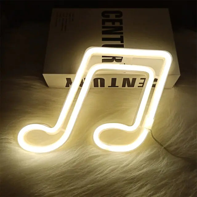 Neon LED Music Note Sign